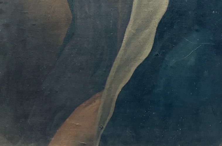 Mary, Bible, Religious, Portrait, People - Painting Antique Original - 4