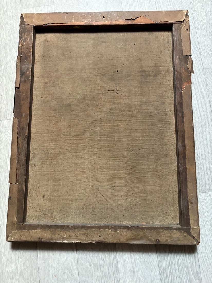 Mary, Bible, Religious, Portrait, People - Painting Antique Original - 8