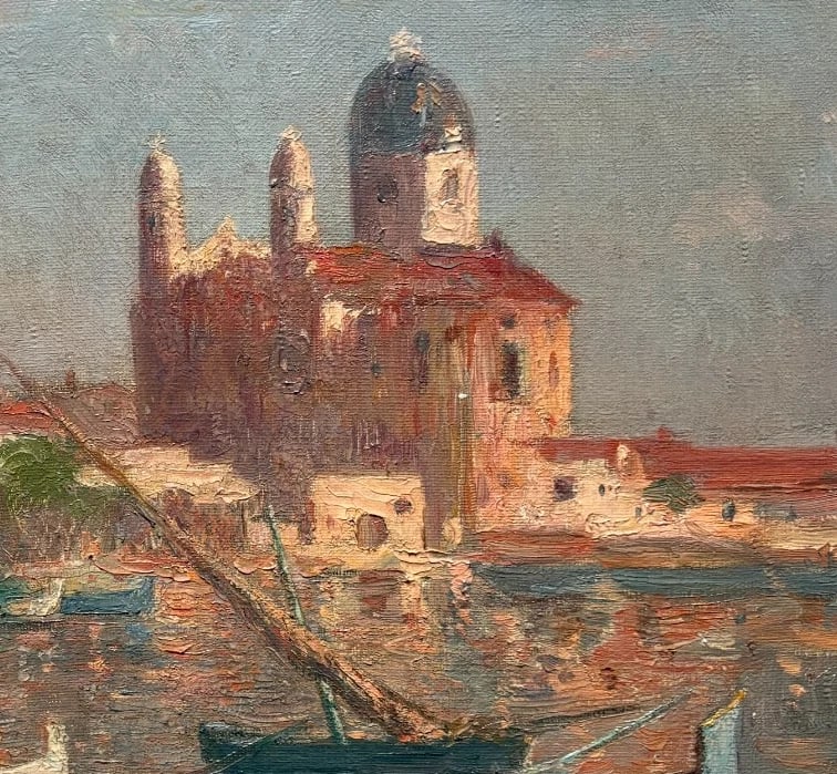 Joseph PERRACHON (1883-1969) Seascape, Boats - Painting Antique Original signed - 4