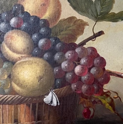 Painting Still Life Fruits Grapes and Apples - 3