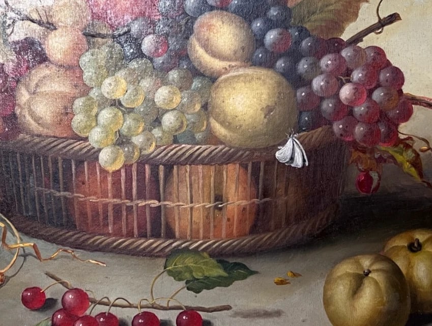 Painting Still Life Fruits Grapes and Apples - 6