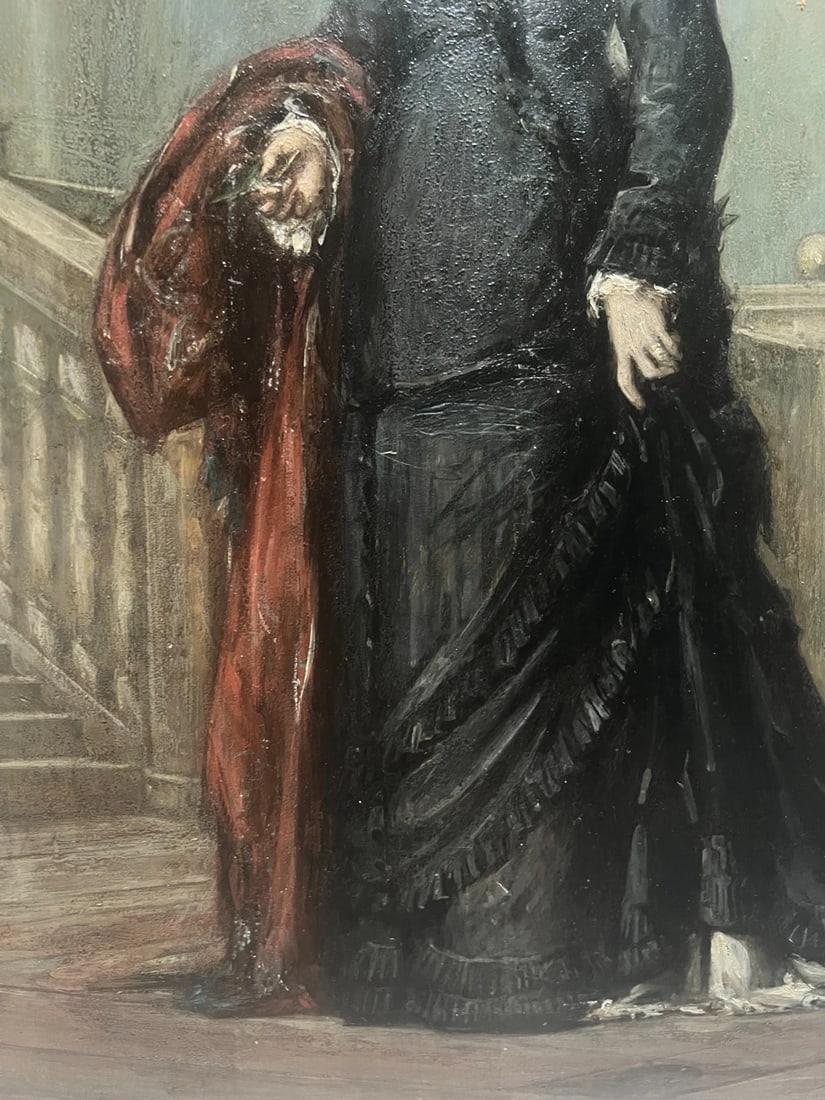 Pierre ANDRIEU (1821-1892) Woman with Hat Portrait Painting - 4