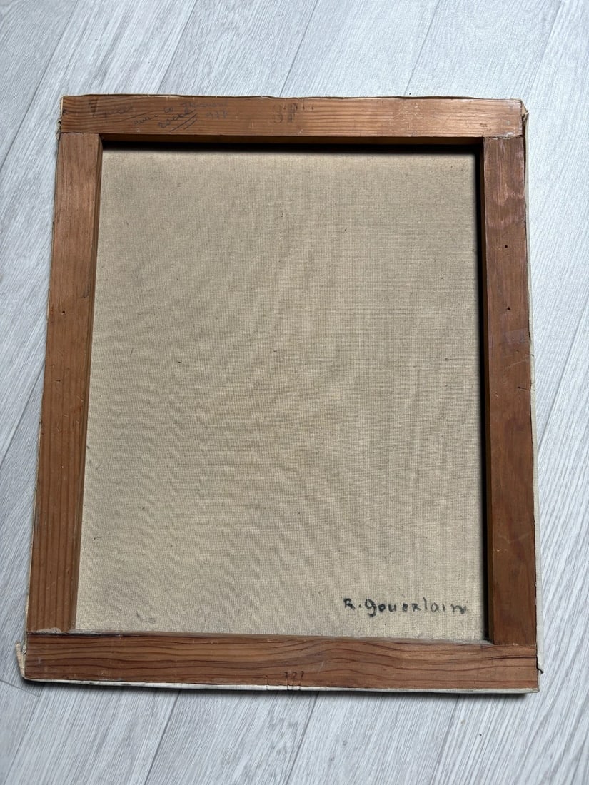 Antique Original Painting Portrait, Woman in Paris, Concorde signed - 7