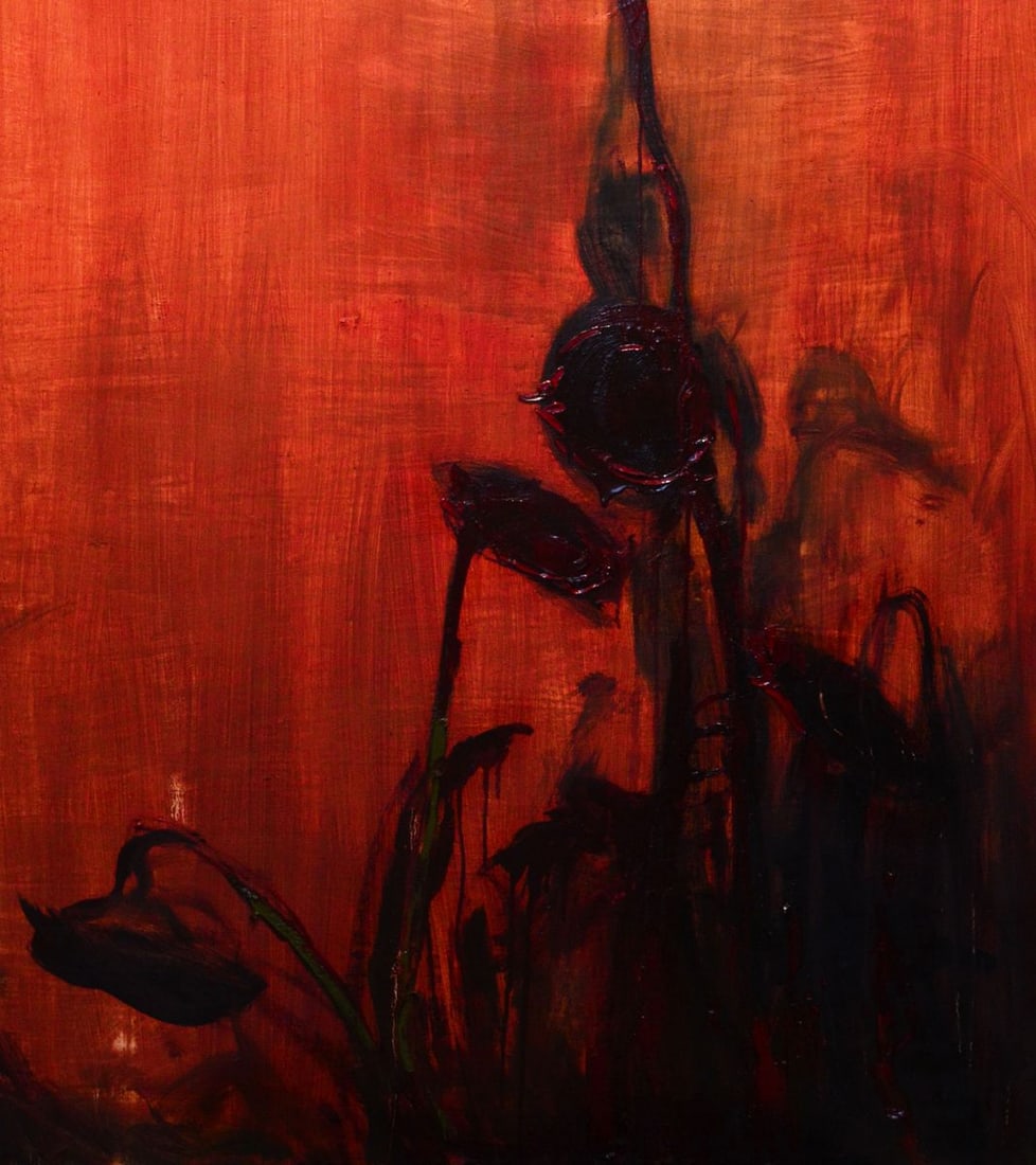 Oil painting Sunflowers in the night Natalia Korf-Ivaniuk - 5