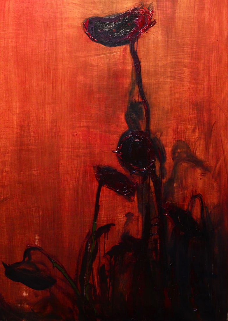 Oil painting Sunflowers in the night Natalia Korf-Ivaniuk - 6