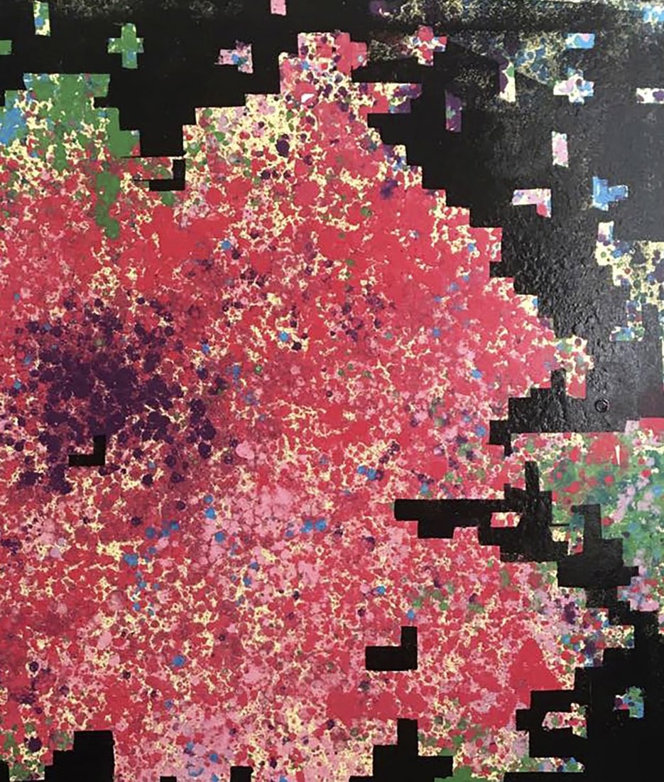 Oil painting Rose in Pixel Natalia Korf-Ivaniuk - 3