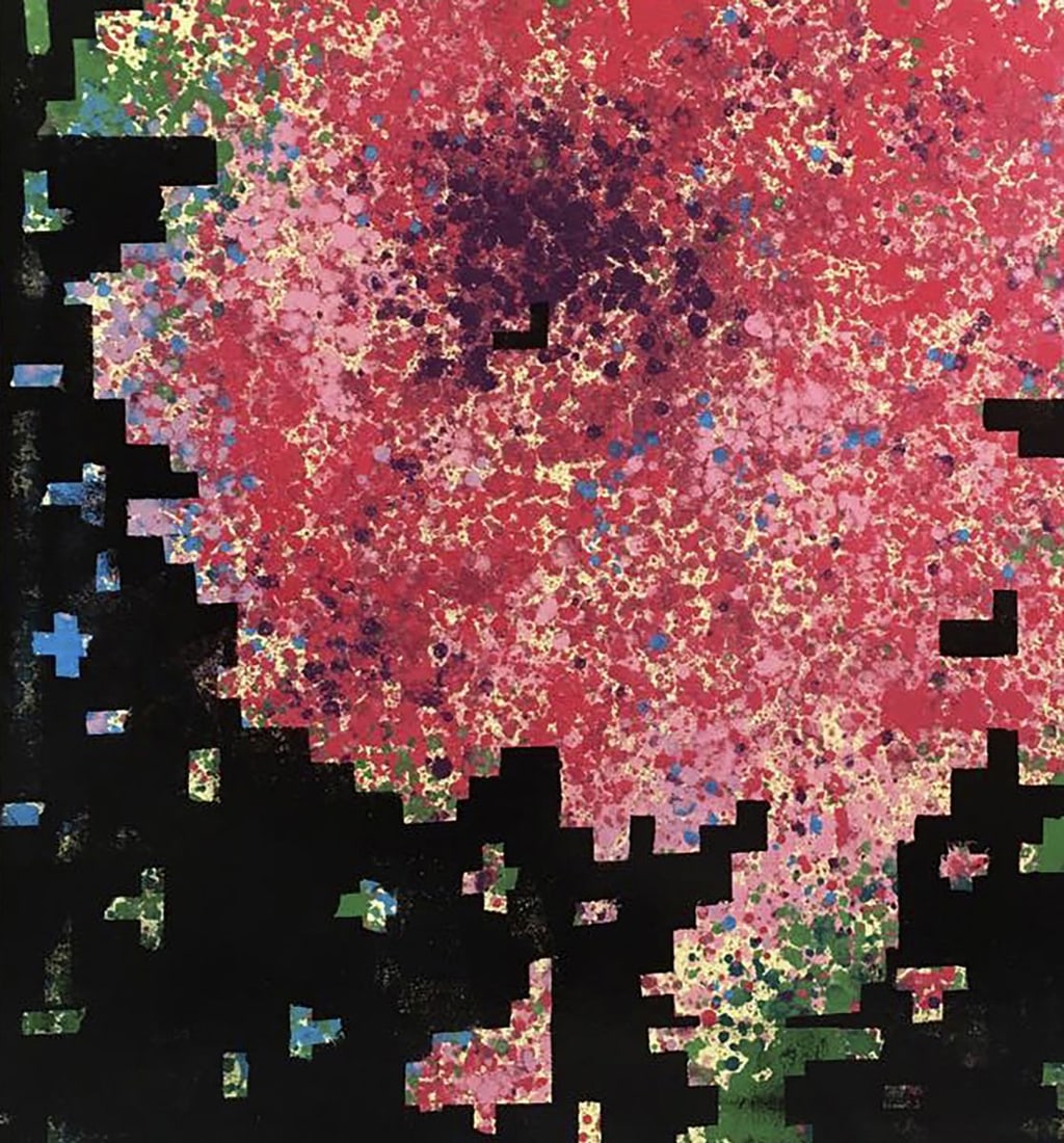 Oil painting Rose in Pixel Natalia Korf-Ivaniuk - 4