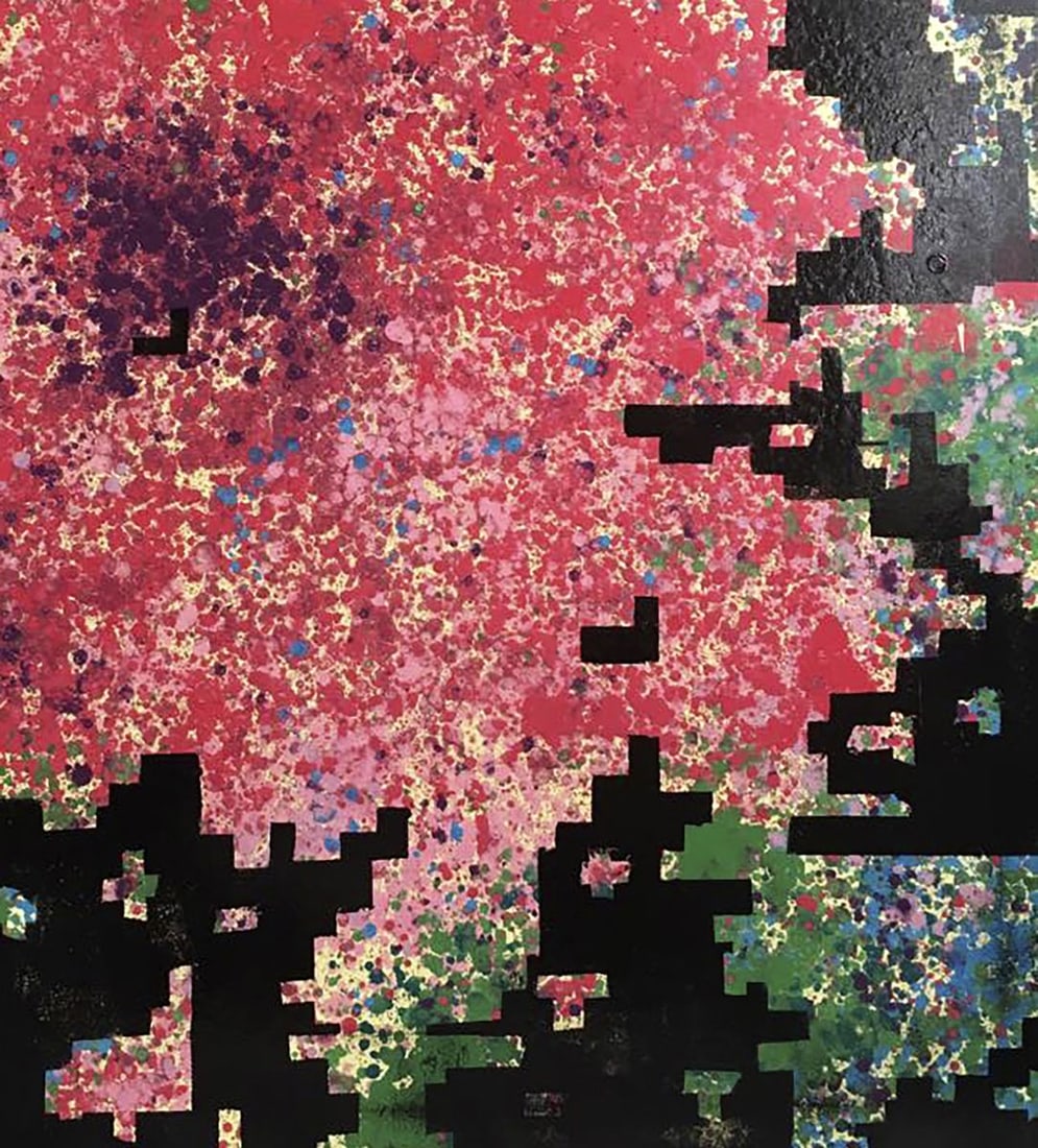 Oil painting Rose in Pixel Natalia Korf-Ivaniuk - 5