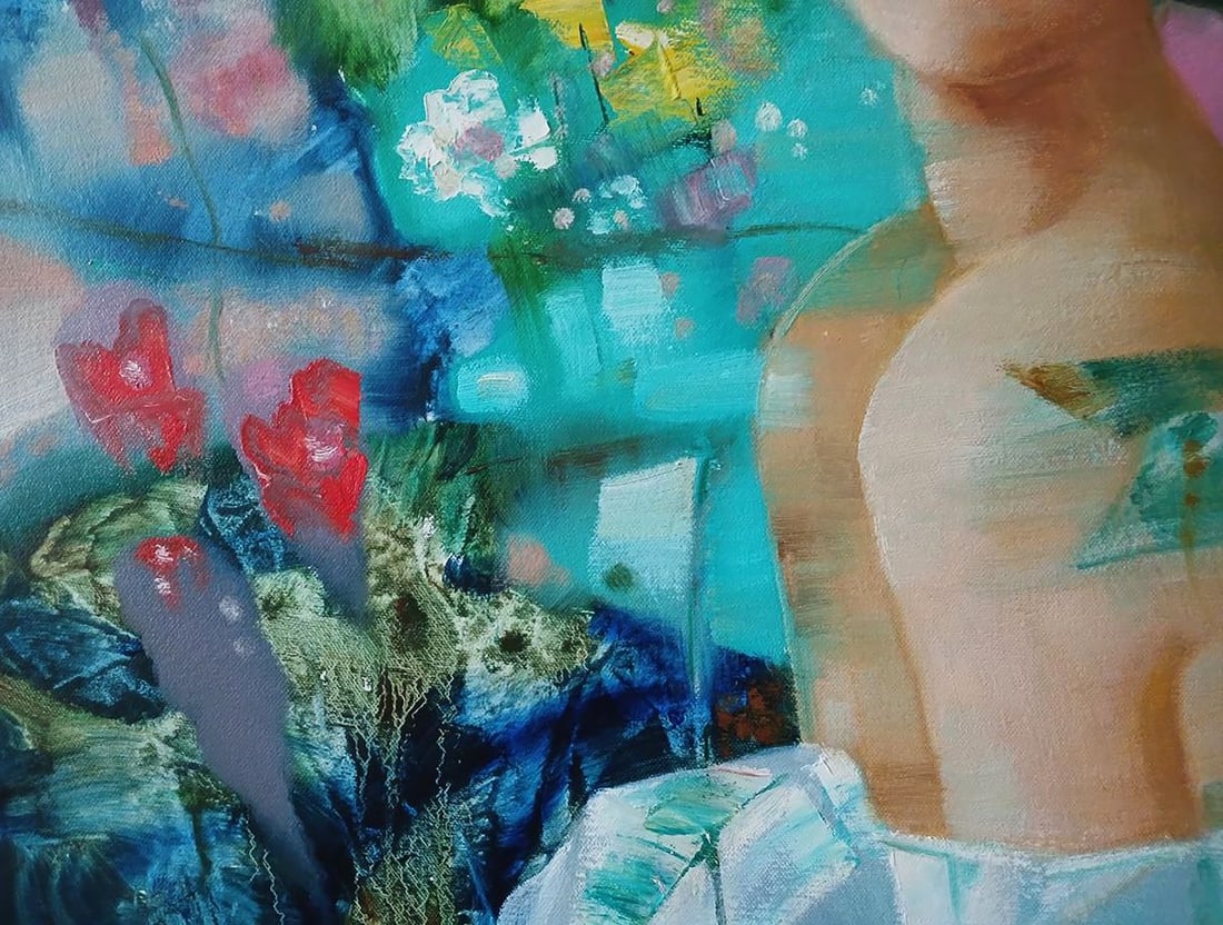 Abstract oil painting The girl is dreaming Anatoly Tarabanov - 8