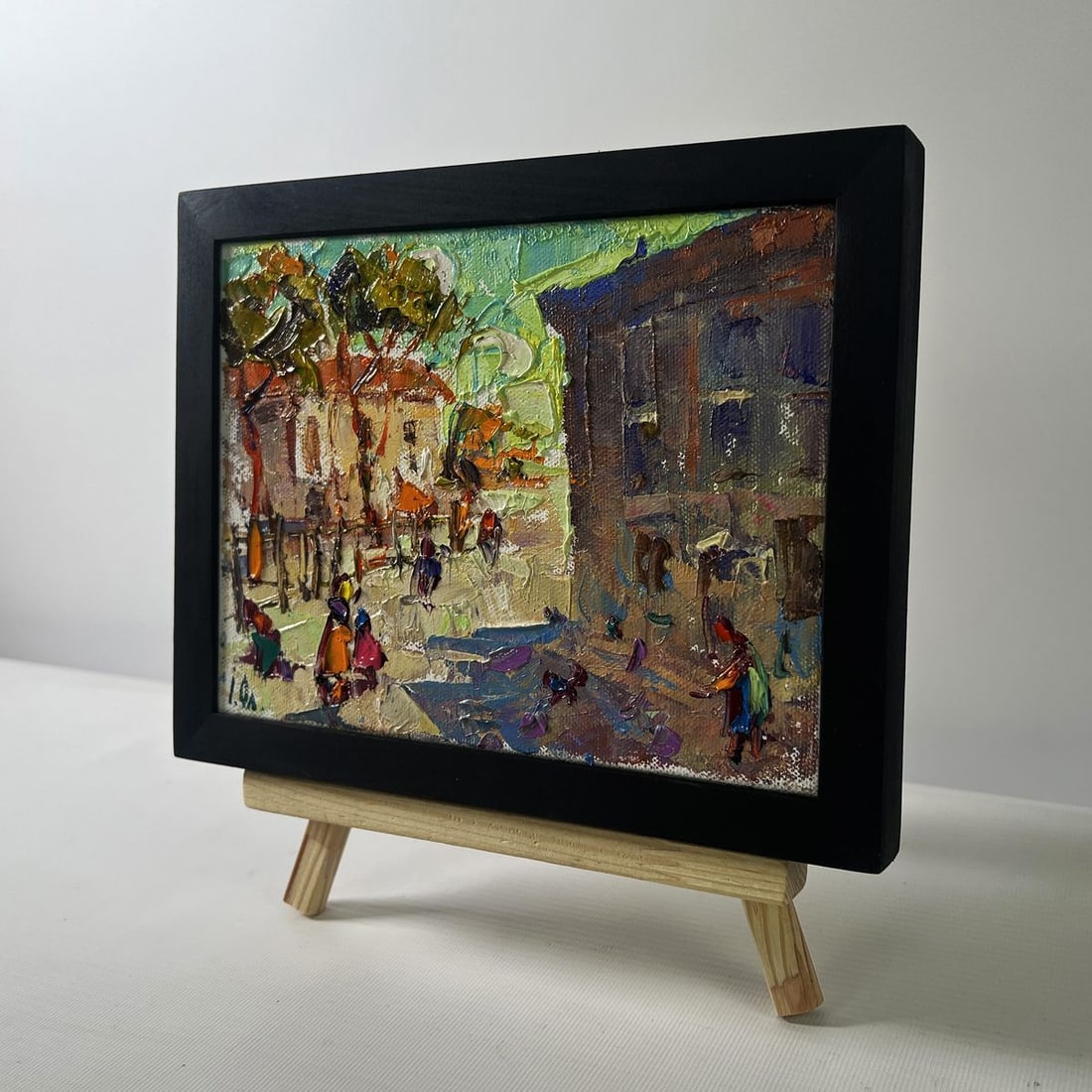 Oil painting The city wakes up in the fresh air Oleksiy Ivanyuk - 2