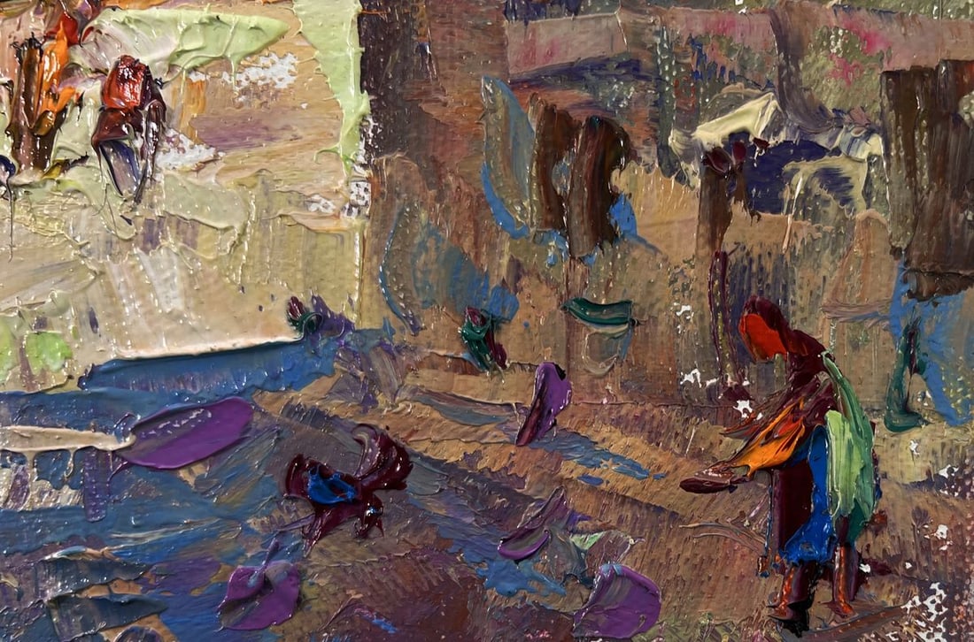 Oil painting The city wakes up in the fresh air Oleksiy Ivanyuk - 5