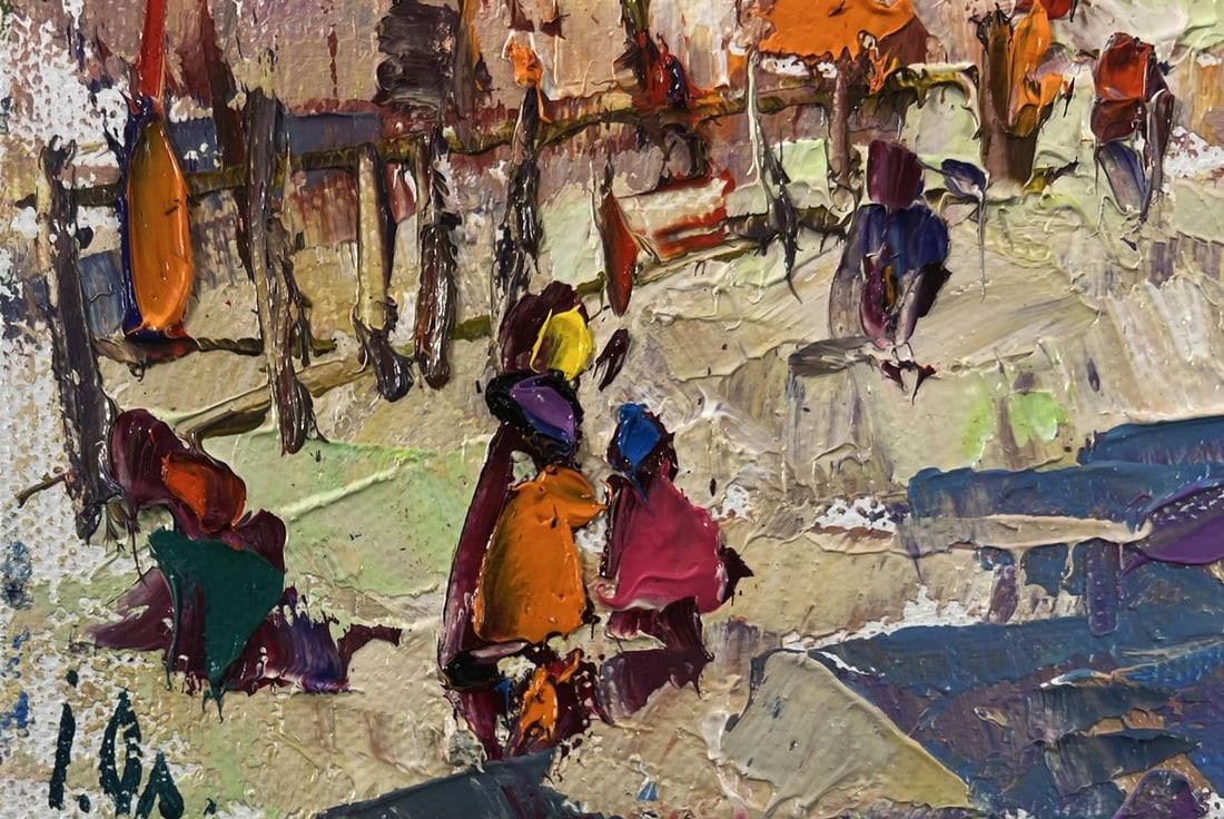 Oil painting The city wakes up in the fresh air Oleksiy Ivanyuk - 6