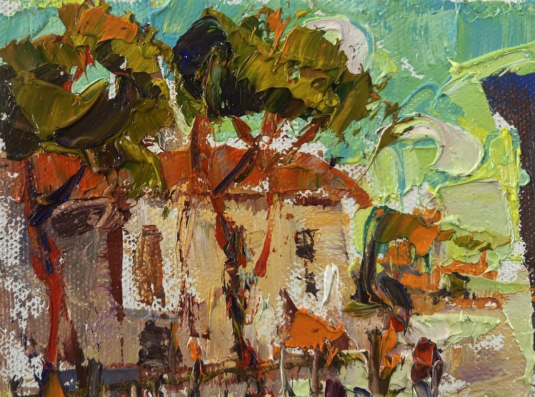 Oil painting The city wakes up in the fresh air Oleksiy Ivanyuk - 7