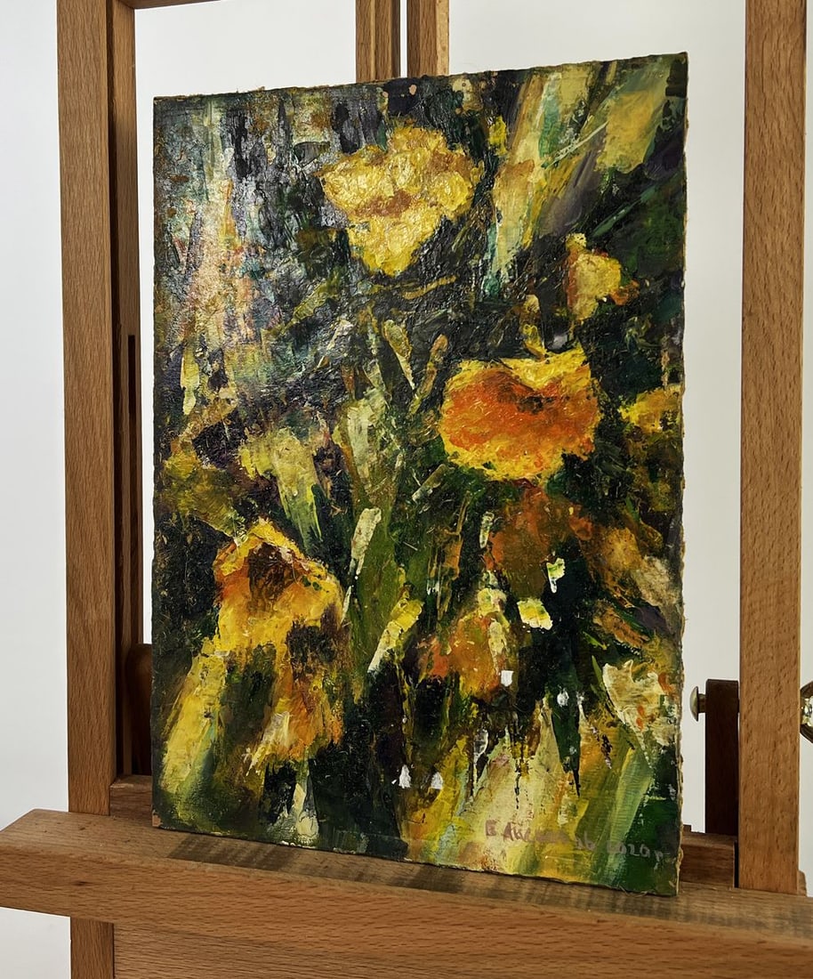 Oil painting Fragrant yellow flowers Vadim Aksenov - 2
