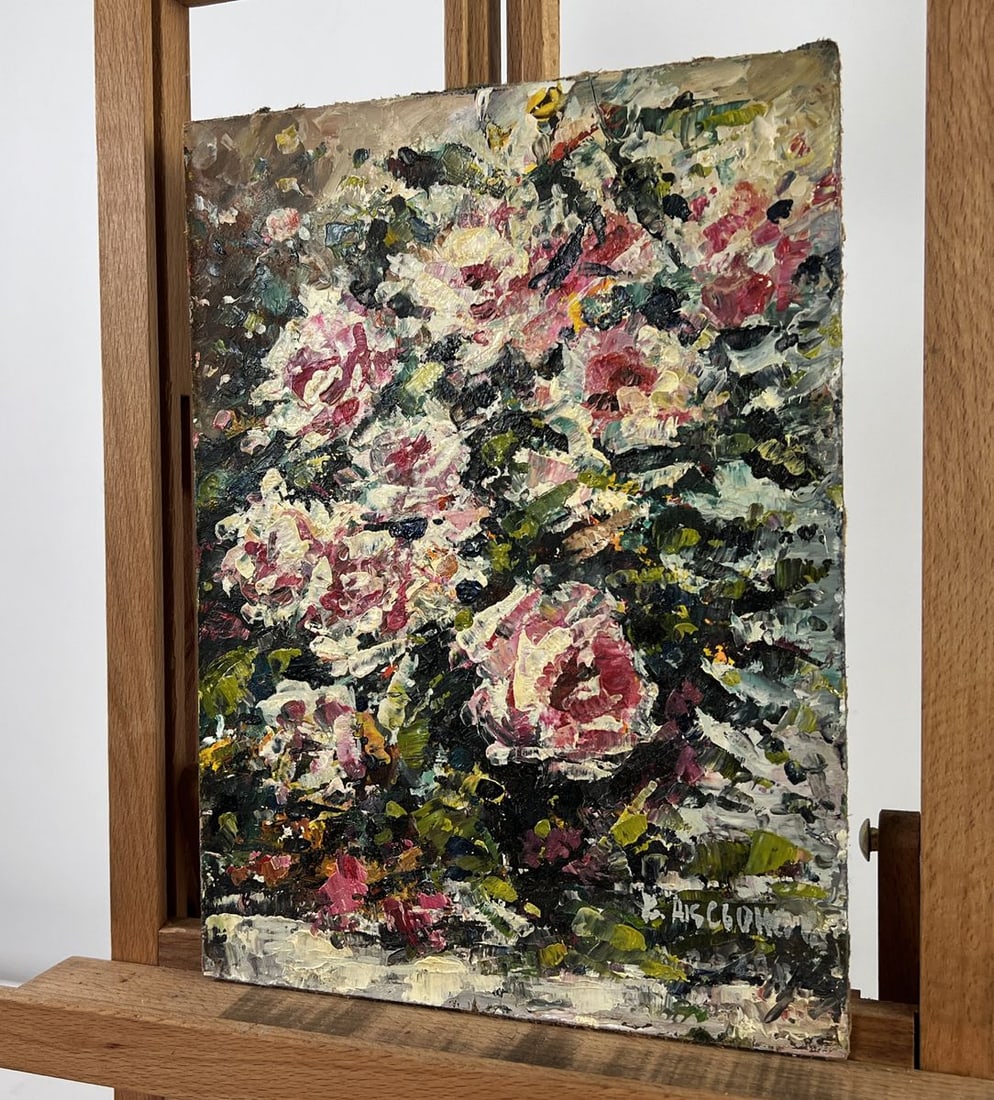 Oil painting Pink gift bouquet Vadim Aksenov - 2