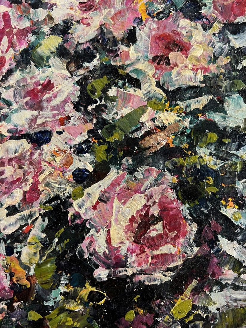 Oil painting Pink gift bouquet Vadim Aksenov - 6