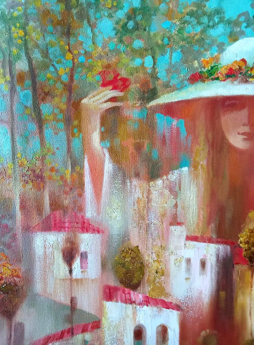 Abstract oil painting Autumn city Anatoly Borisovich Tarabanov - 5