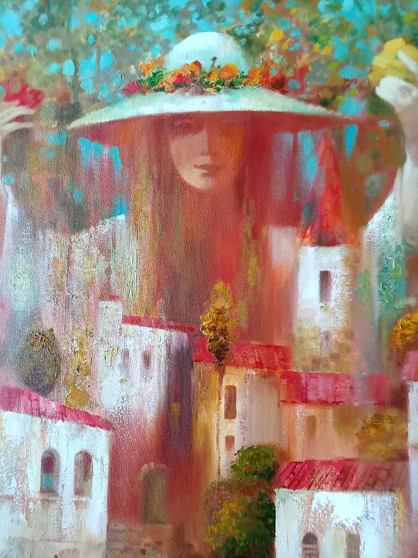 Abstract oil painting Autumn city Anatoly Borisovich Tarabanov - 7