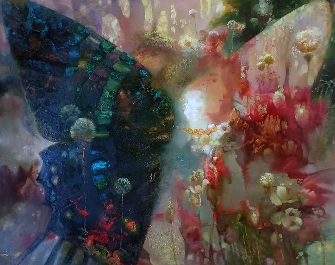 Abstract oil painting Forest beauty Anatoly Borisovich Tarabanov: Title: Abstract oil painting Forest beauty Anatoly Borisovich Tarabanov Description: №Tar 315"Forest Beauty" is an enthralling oil painting that masterfully weaves the delicate threads of