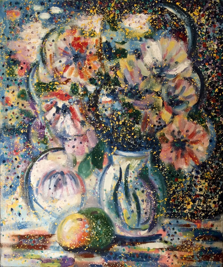 Oil painting Ziedi Danne Eric Edmundovich: Title: Oil painting Ziedi Danne Eric Edmundovich Description: №GS 12 *** ABOUT THIS PAINTING *** * TITLE: "Ziedi" * ARTISTS: Danne Eric Edmundovich * SIZE: 70x58cm/'27.55x22.83 inches' *