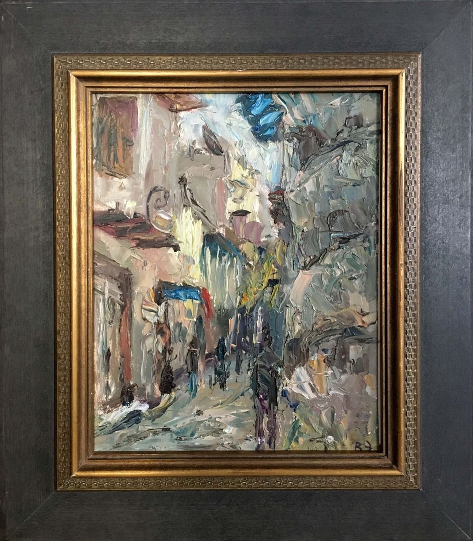 Abstract oil painting Rainy day: Title: Abstract oil painting Rainy day Description: №Verns 31 *** ABOUT THIS PAINTING *** * TITLE: "Rainy day" * ARTISTS: Unknown artist * SIZE: 26x32 cm/'10.23x12.59 inches' * MEDIUM: oil, card