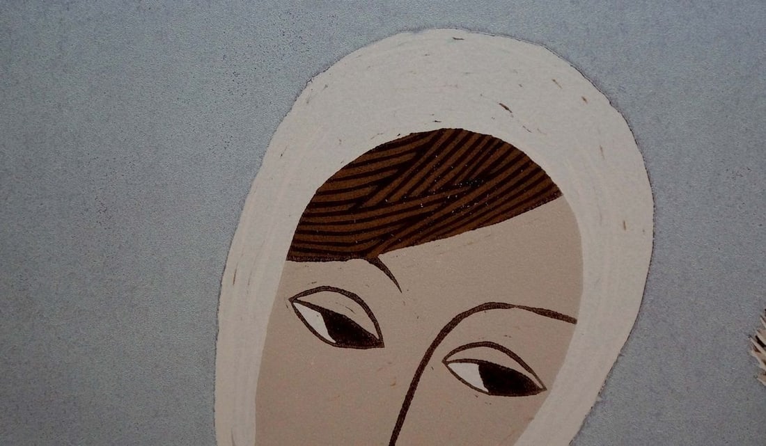 Abstract painting Portrait of a woman Albina Yaloz - 3