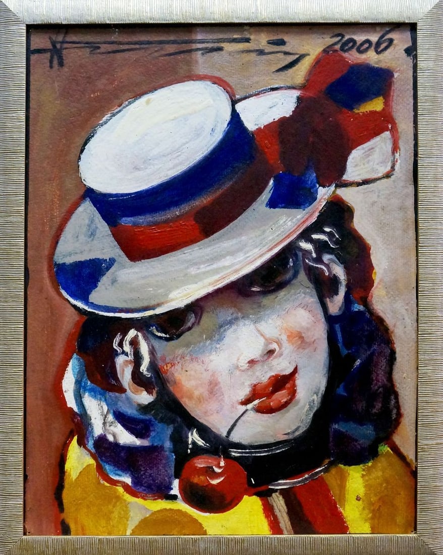 Oil painting Nikolay Nikolaevich Prokopenko Clown with cherry: Title: Oil painting Nikolay Nikolaevich Prokopenko Clown with cherry Description: №Verns 994 *** ABOUT THIS PAINTING *** * TITLE: "Clown with cherry" * ARTISTS: Nikolay Nikolaevich Prokopenko *