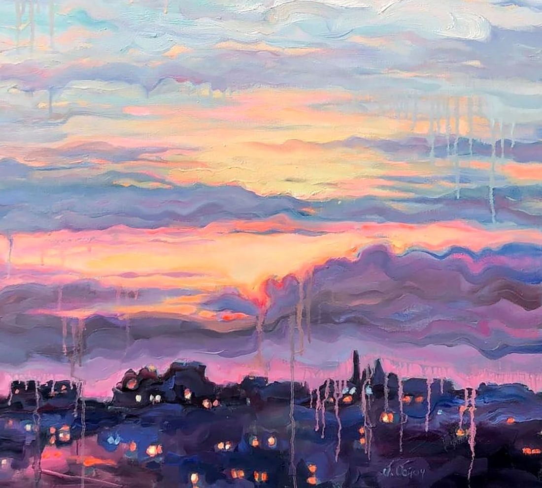 Oil painting It seems the rain is starting Procach Olesia - 5