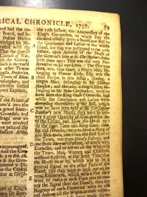 1737 Magazine Slave Revolt in Antigua - 3