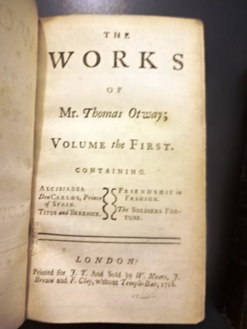 1717 Two Vol Works of Thomas Otway - 5