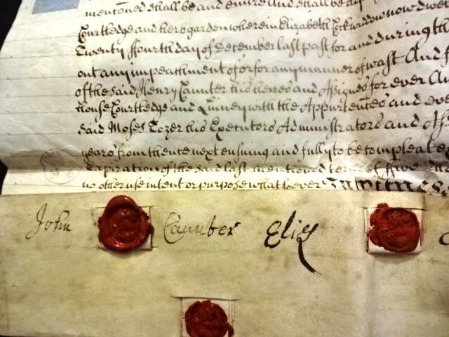 1723 English Vellum Indenture Seven Red Wax Seals - 4
