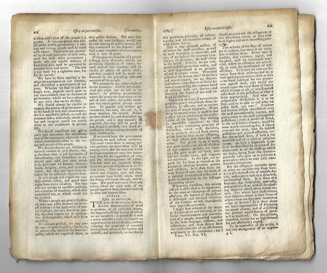 1789 American Museum Magazine Slavery Americana - 2