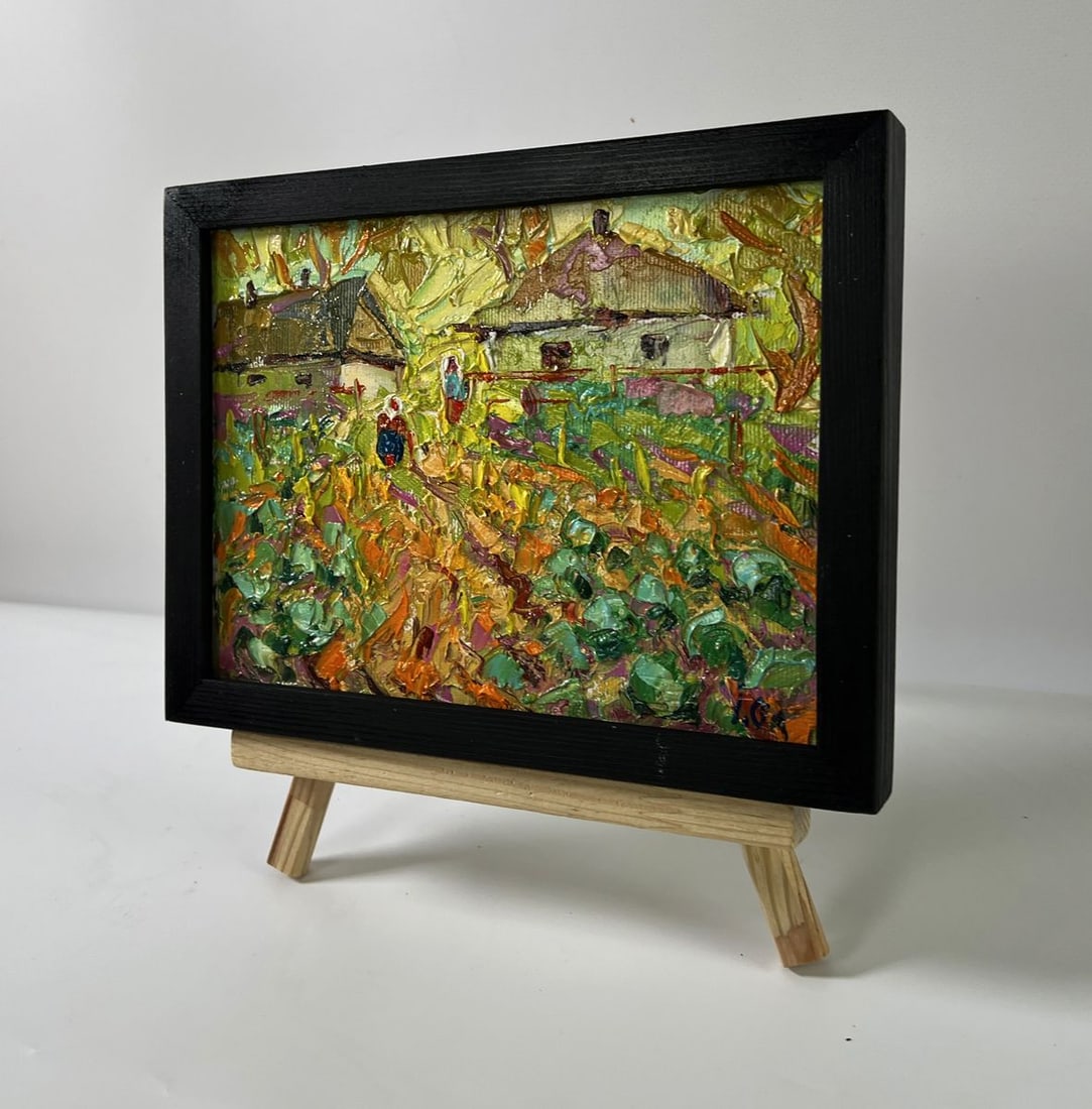 Oil painting Yellow sunset in the village Oleksiy Ivanyuk - 2