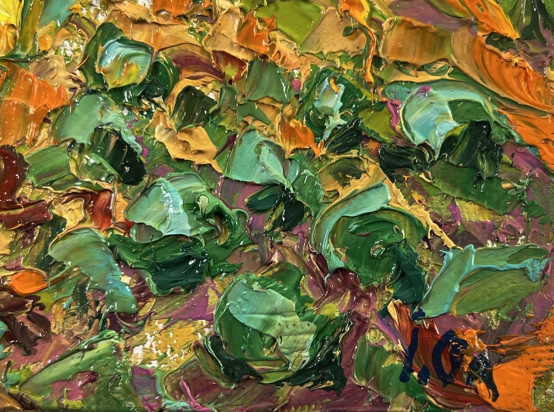 Oil painting Yellow sunset in the village Oleksiy Ivanyuk - 5