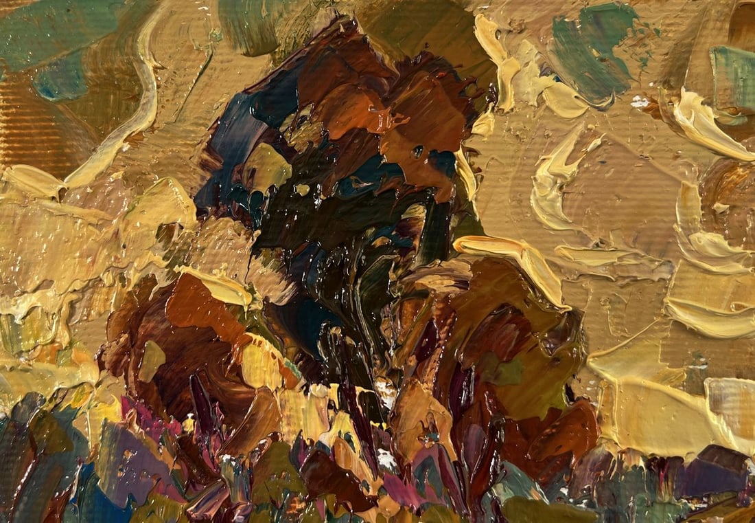 Oil painting Autumn cow grazing Oleksiy Ivanyuk - 7