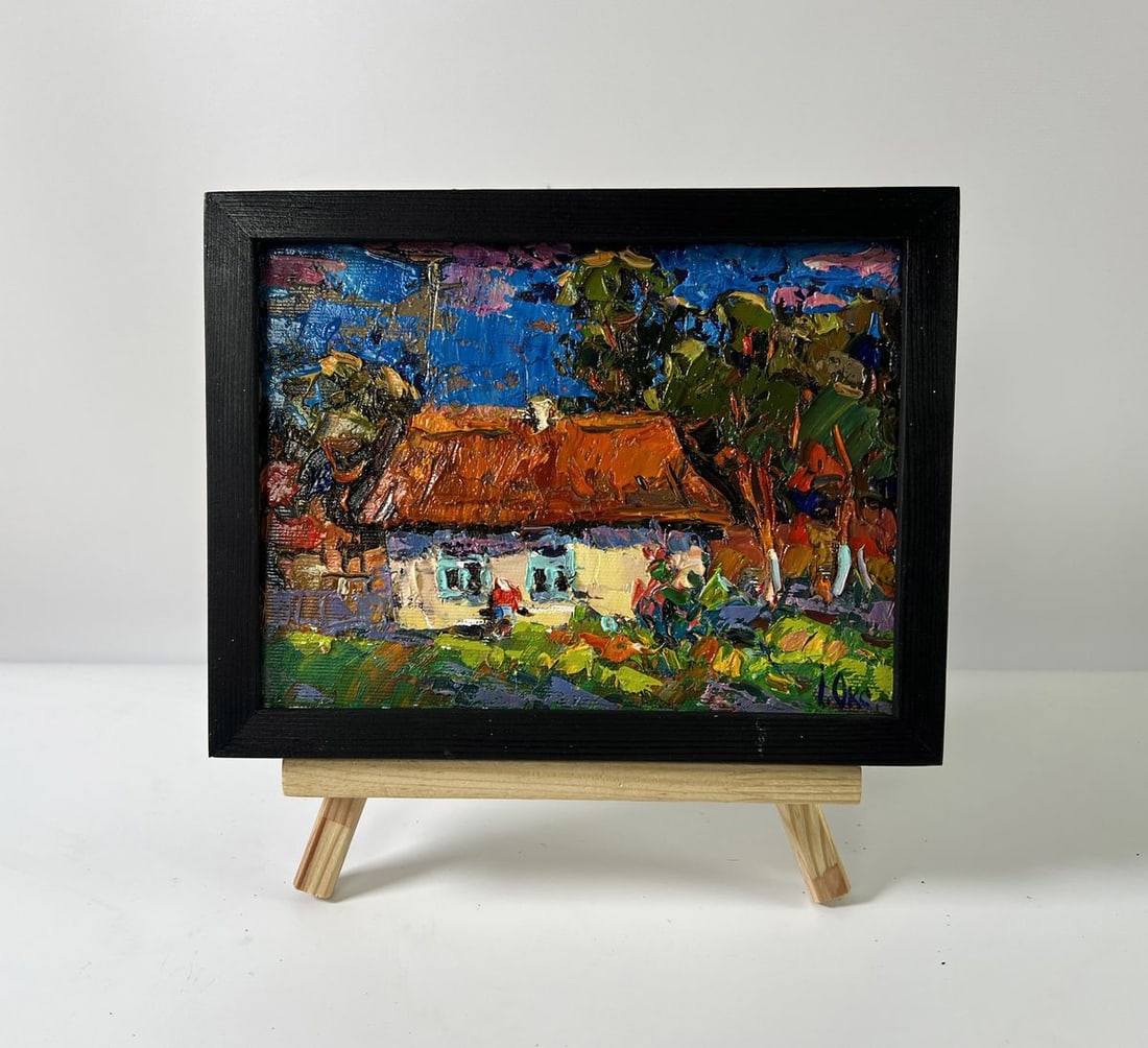 Oil painting Evening village courtyard Oksana Ivanyuk: Title: Oil painting Evening village courtyard Oksana Ivanyuk Description: ?AAA5925 *** ABOUT THIS PAINTING *** * TITLE: "Evening village courtyard" * ARTISTS: Oksana Ivanyuk * SIZE: 15x20 cm/5.90x7.87