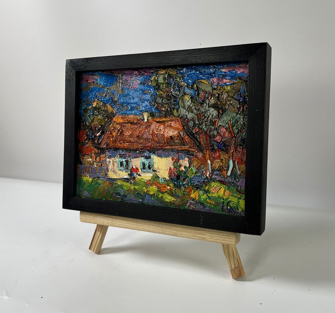 Oil painting Evening village courtyard Oksana Ivanyuk - 2