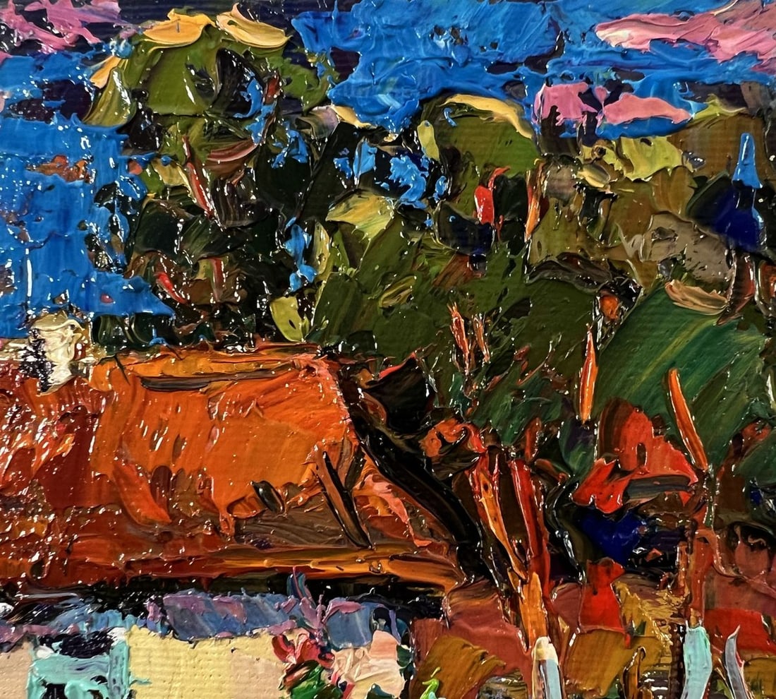 Oil painting Evening village courtyard Oksana Ivanyuk - 4