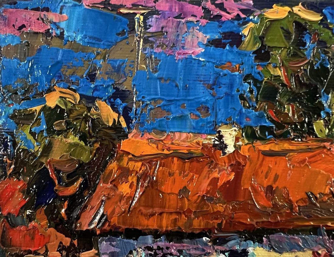 Oil painting Evening village courtyard Oksana Ivanyuk - 7