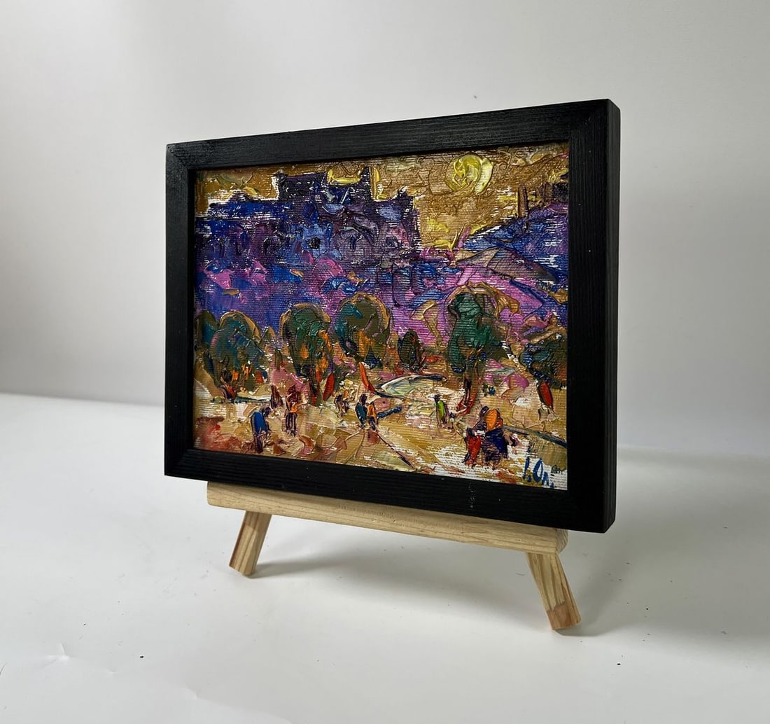 Oil painting Evening city park Oleksiy Ivanyuk - 2