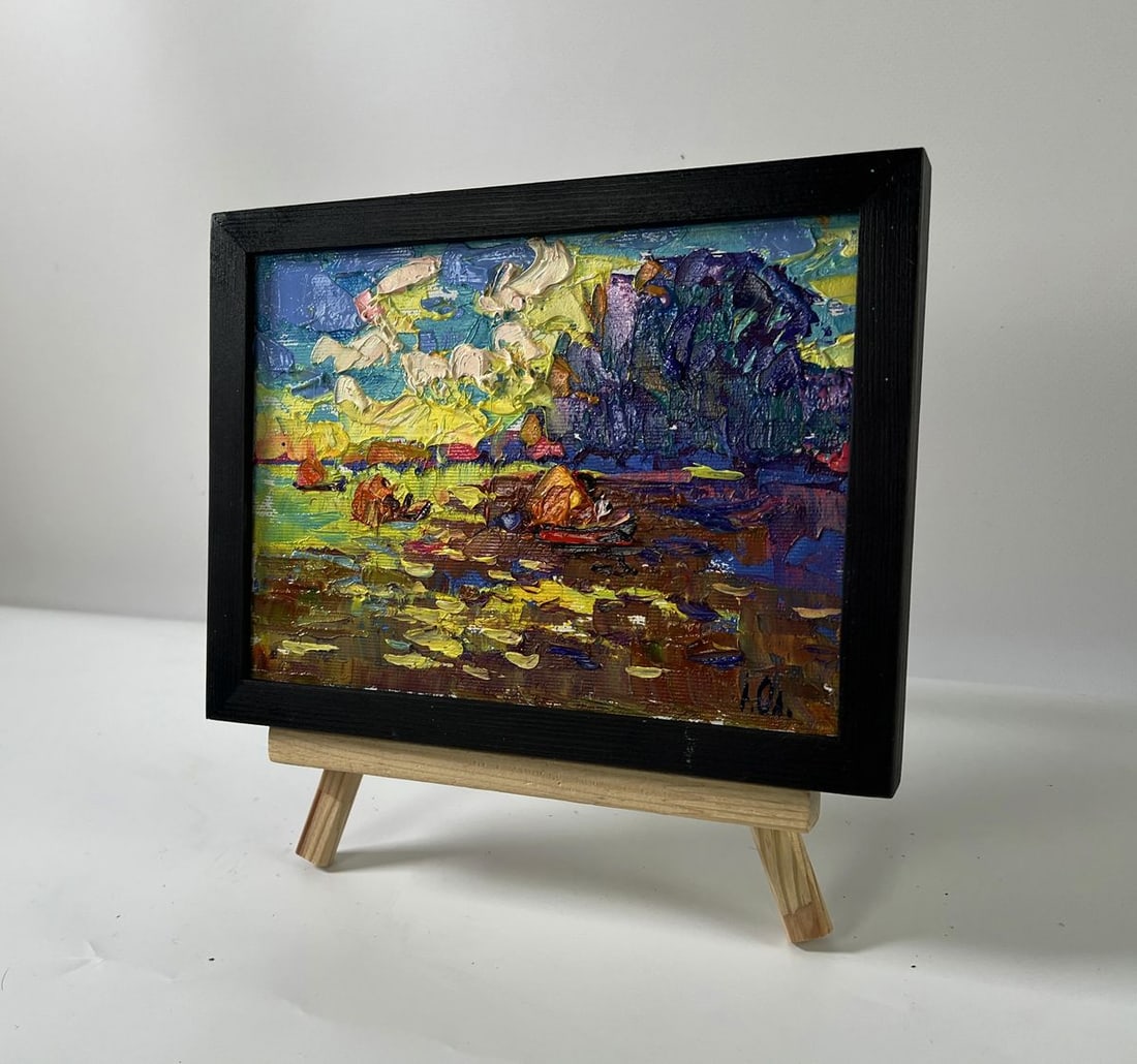 Oil painting Evening on the river Oleksiy Ivanyuk - 2