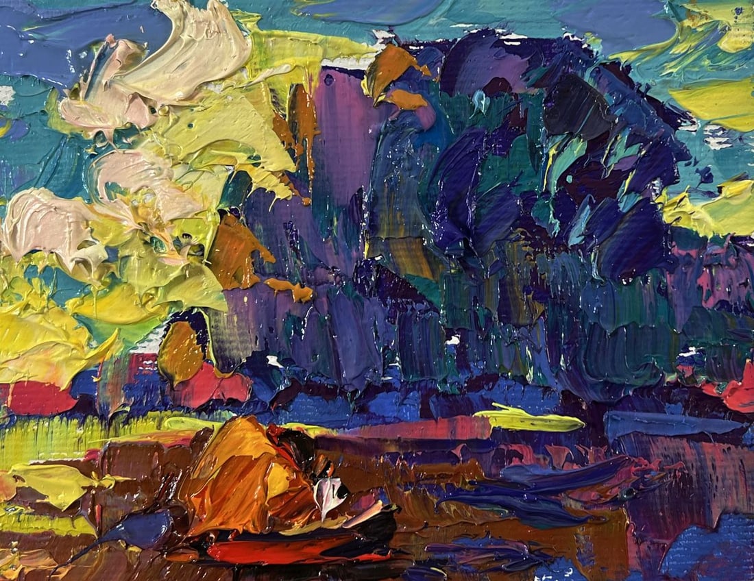 Oil painting Evening on the river Oleksiy Ivanyuk - 4