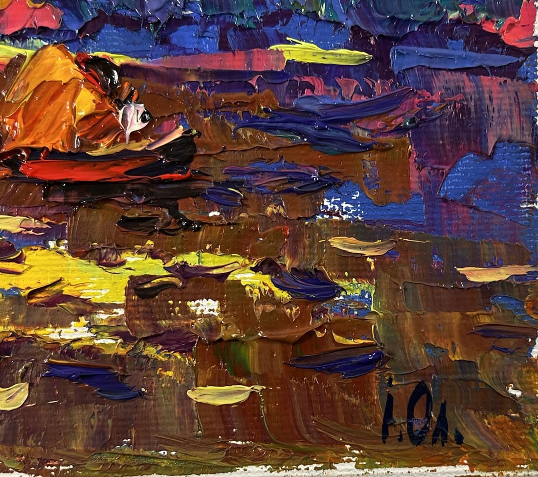 Oil painting Evening on the river Oleksiy Ivanyuk - 5