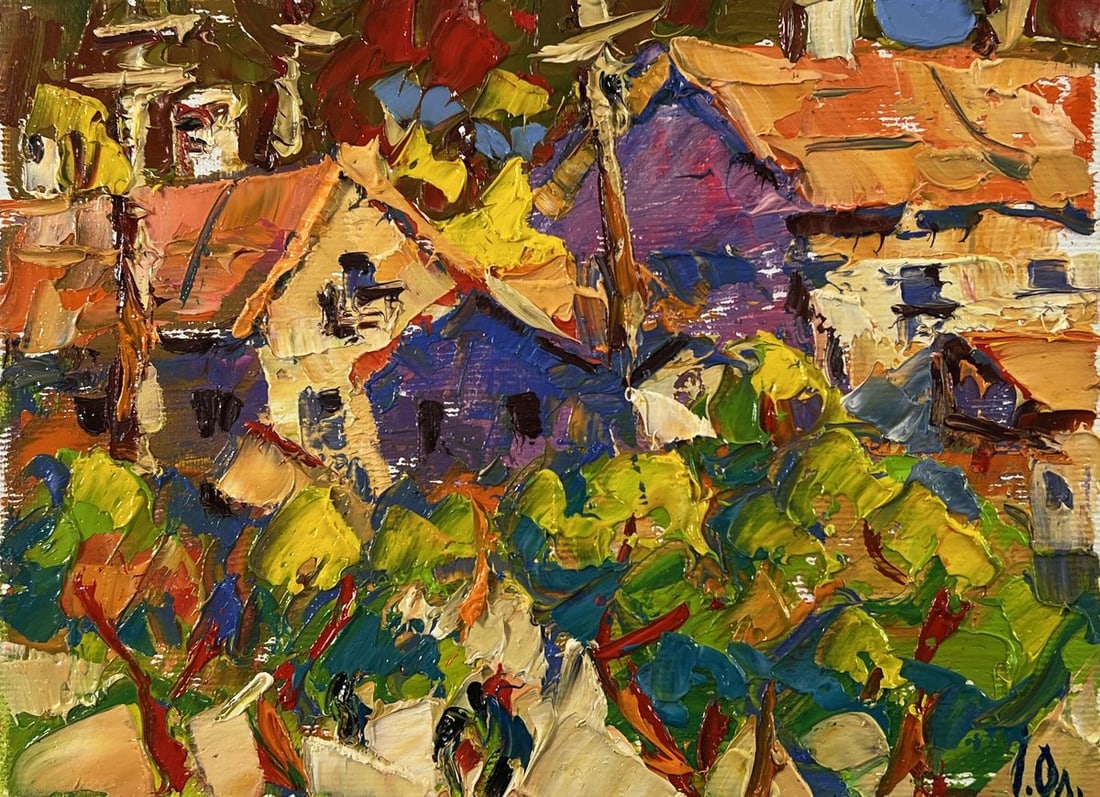Oil painting Summer village heat Oleksiy Ivanyuk - 3
