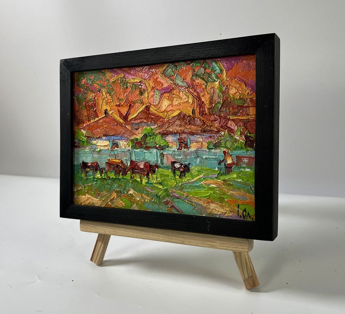 Oil painting Evening of the village Oleksiy Ivanyuk - 2