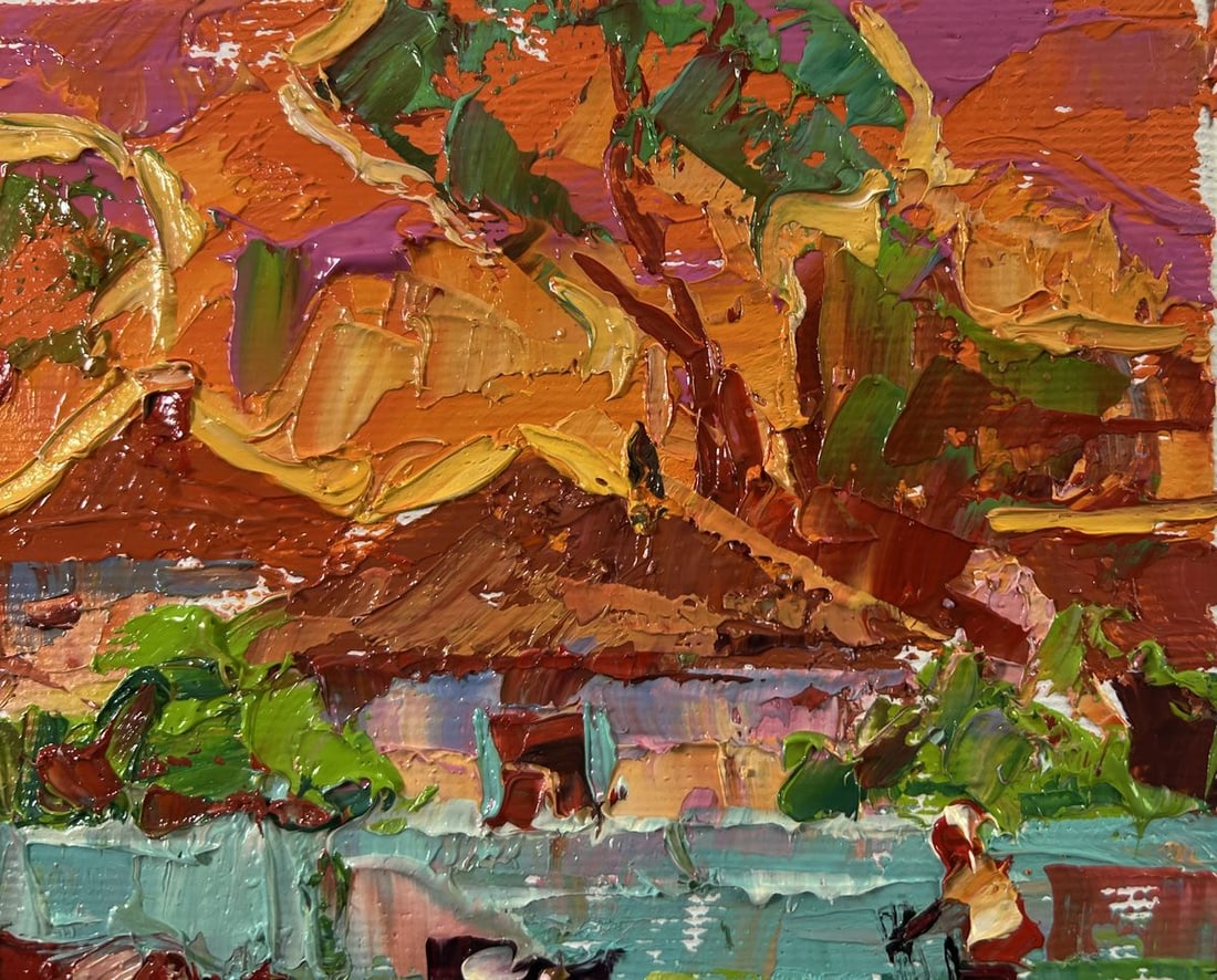 Oil painting Evening of the village Oleksiy Ivanyuk - 4