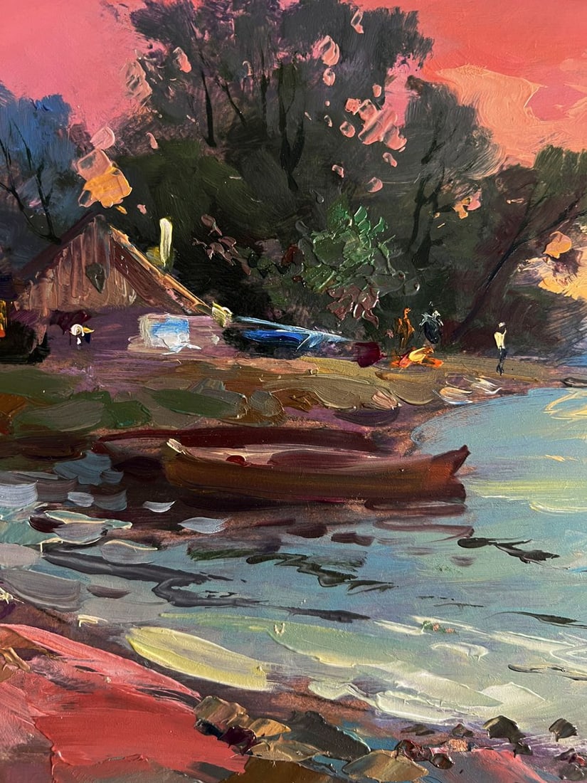 Oil painting Boats at sunset Yuriy Suprunchuk - 8