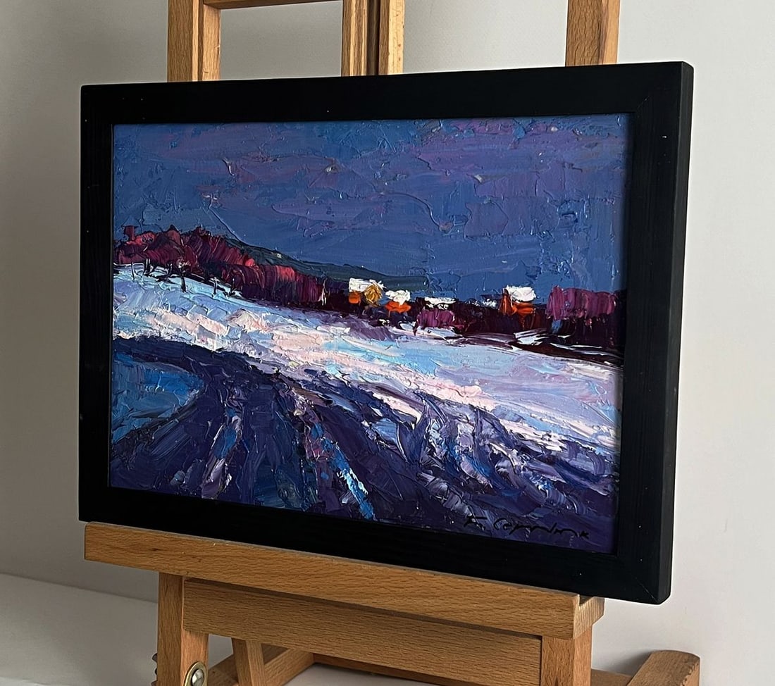 Oil painting Winter evening Boris Serdyuk - 2