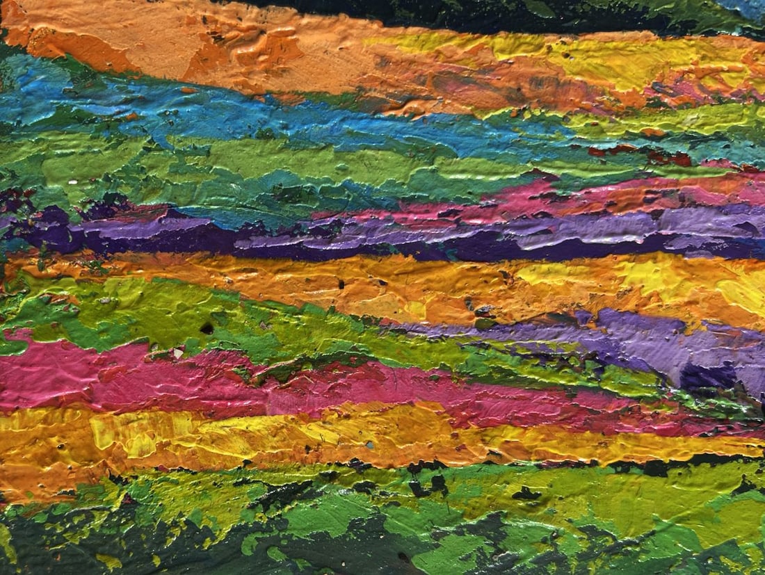 Oil painting The sun in the embrace of the mountain V. Zadorozhnya - 6