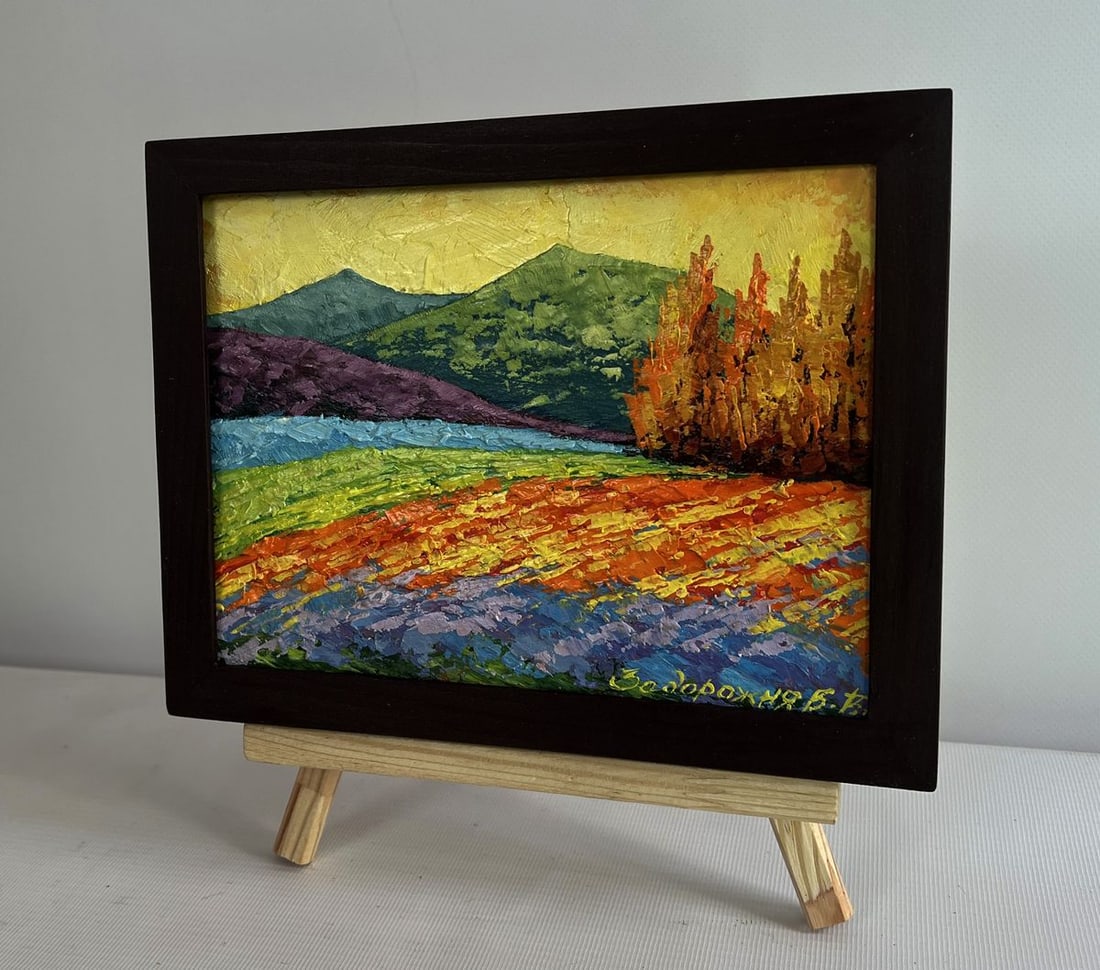 Oil painting Sunset tranquility of nature V. Zadorozhnya - 2